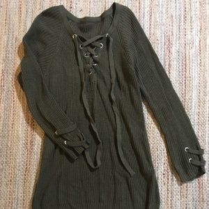 Oversized Olive Green Sweater